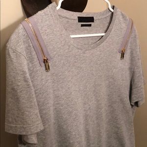 Alexander McQueen Gold Zipper Tee